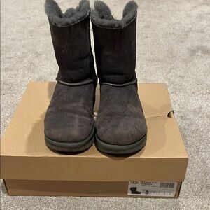 UGG Black Winter Boots with Sheepskin Lining
